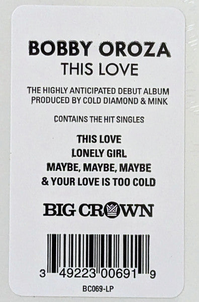 Bobby Oroza "This Love"