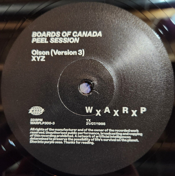 Boards Of Canada "Peel Session TX 21/07/98" plus XYZ