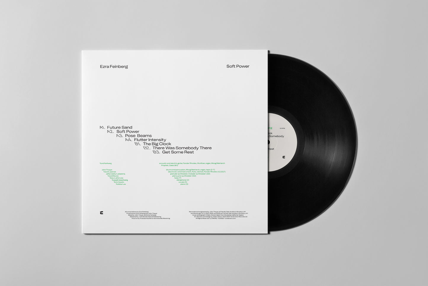 Ezra Feinberg "Soft Power" (2025 Limited Repress on Black BIO vinyl) JETZT VORBESTELLEN !!!