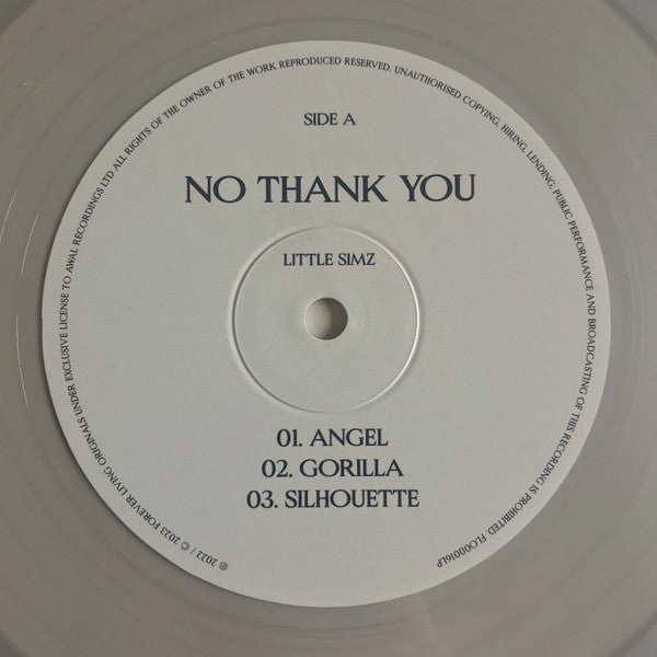 Little Simz "No Thank You) (Clear Vinyl)