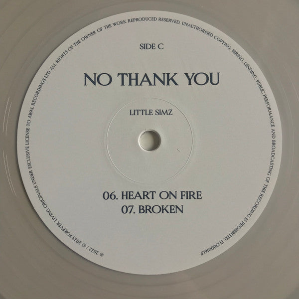 Little Simz "No Thank You) (Clear Vinyl)