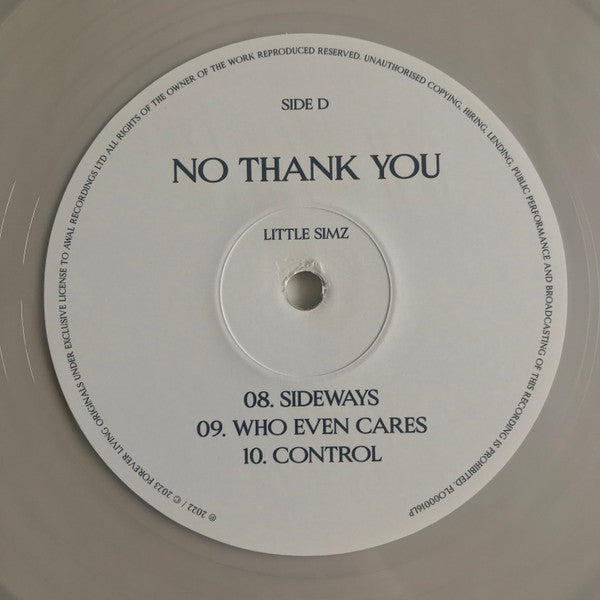 Little Simz "No Thank You) (Clear Vinyl)