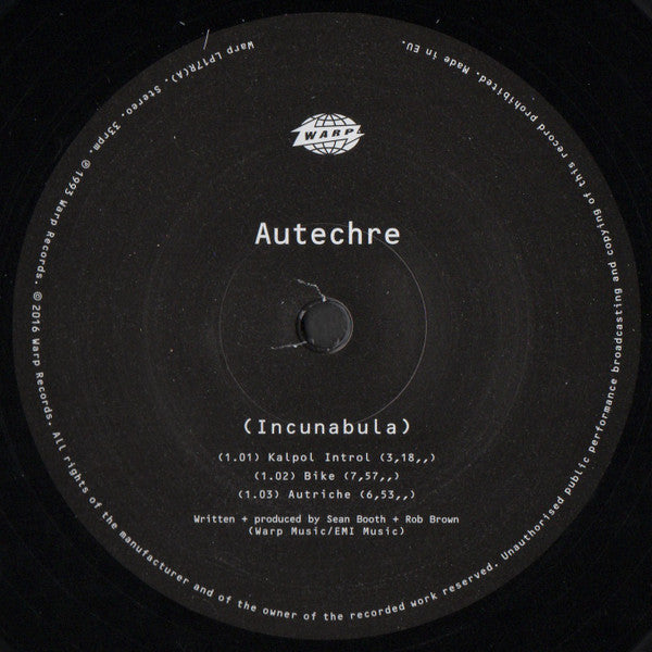 Autechre "Incunabula"