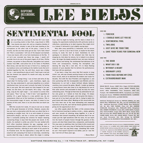 Lee Fields "Sentimental Fool"